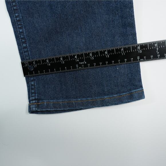 Carhartt Jeans Womens 14R Stretch Relaxed Fit Straight Leg Dark Denim 393-83 - Picture 8 of 11